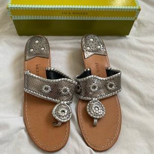 Jack Rogers Pewter Wedge Sandal